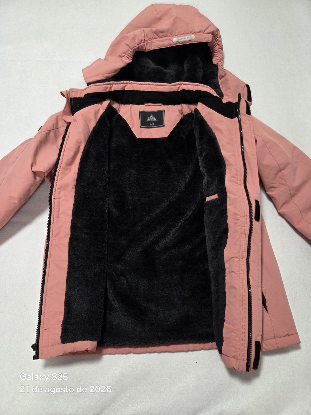 Women’s Rose Pink Insulated Ski Jacket with Hood